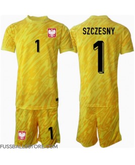 Günstige Polen Wojciech Szczesny #1 Torwart Heimtrikotsatz Kinder EM 2024 Kurzarm (+ Kurze Hosen)